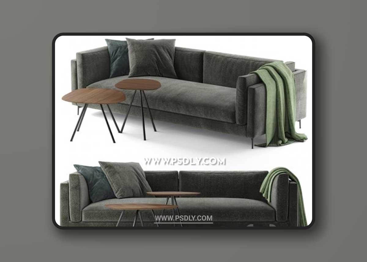 Calligaris Danny sofa and Calligaris Tweet coffee tables