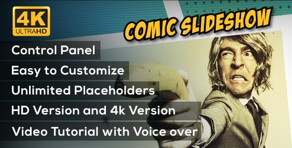 Videohive Comic Slideshow Opener 19298254