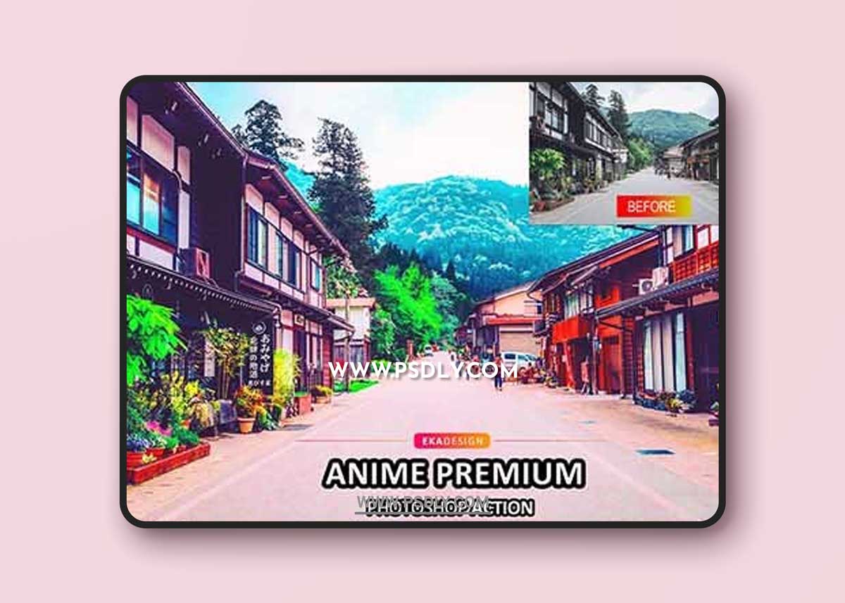 CreativeMarket - Anime Premium Photoshop Action 6389379