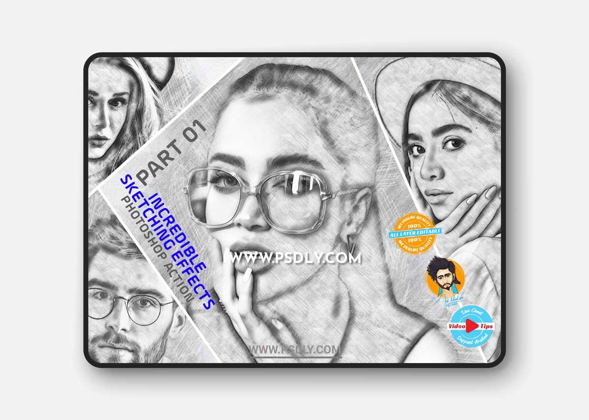 CreativeMarket - Incredible Sketching Effect 6477581