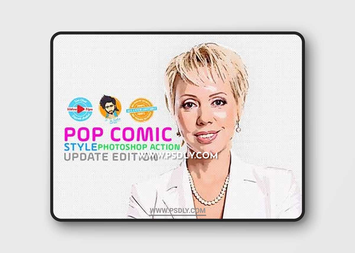 CreativeMarket - Pop Comic Style Photoshop Action 6387247