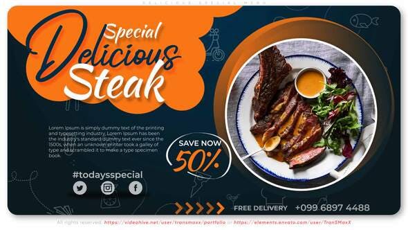 Videohive Delicious Special Menu 34043389
