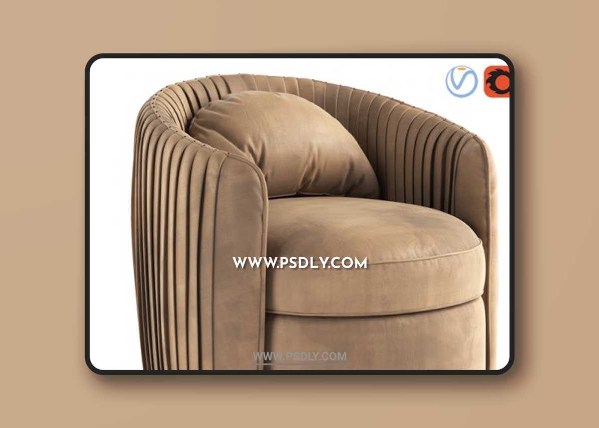 Fantasia Indigo Swivel Armchair 3D Models