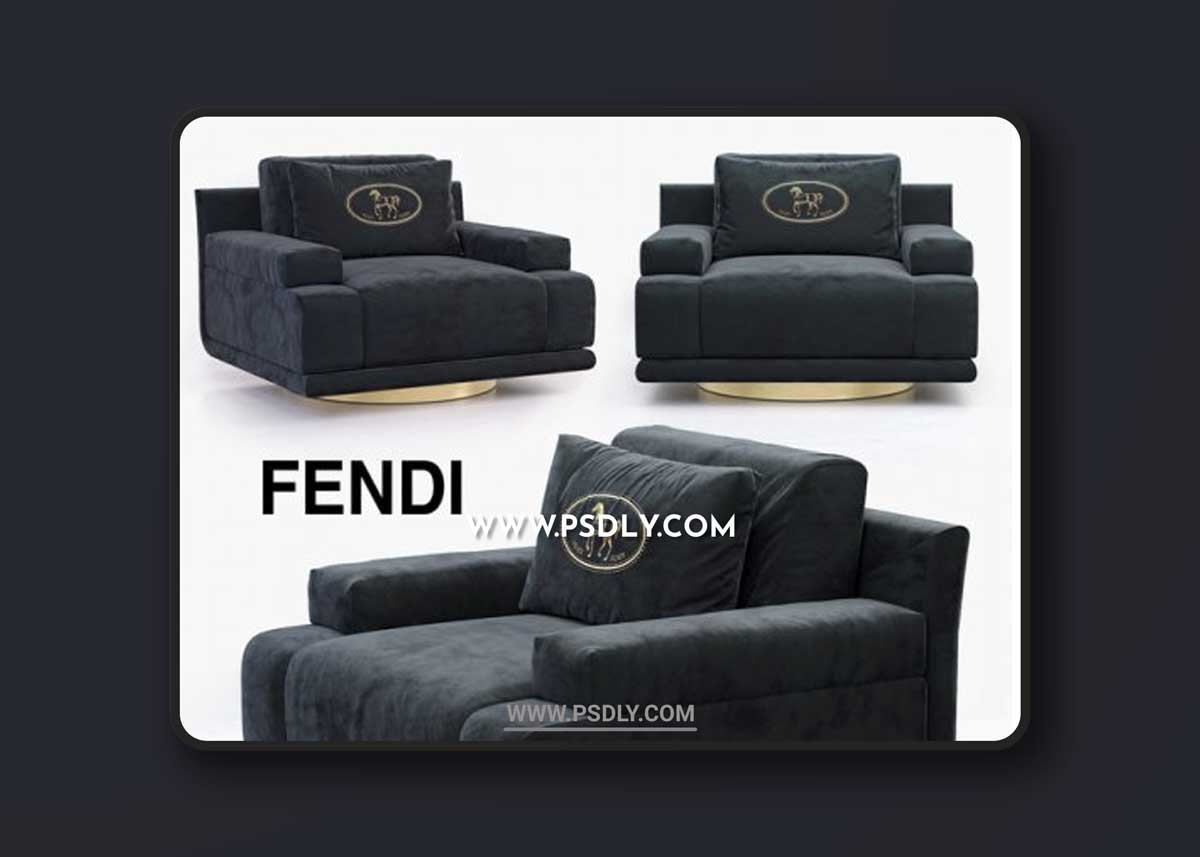 Fendi Artu armchair 3D Models