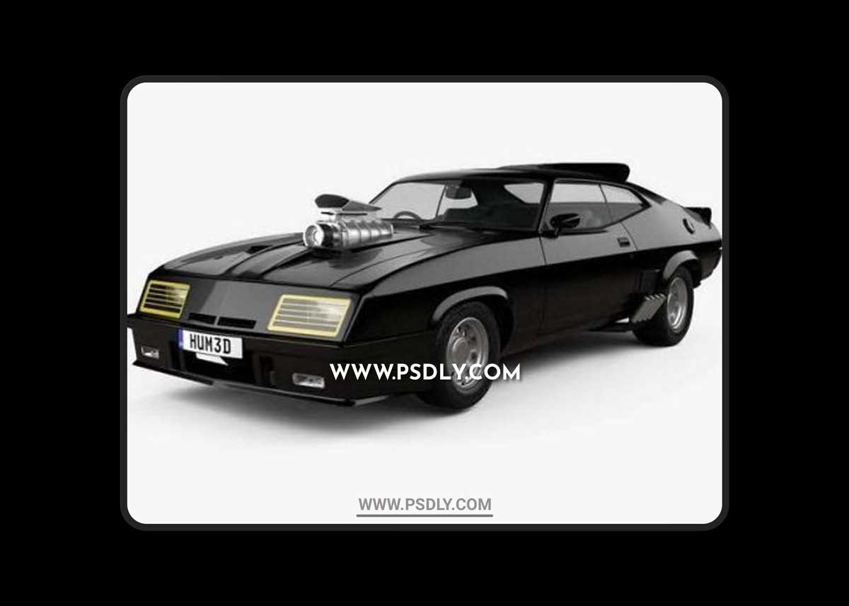 Ford Falcon GT Coupe Interceptor Mad Max 1979 3D Models