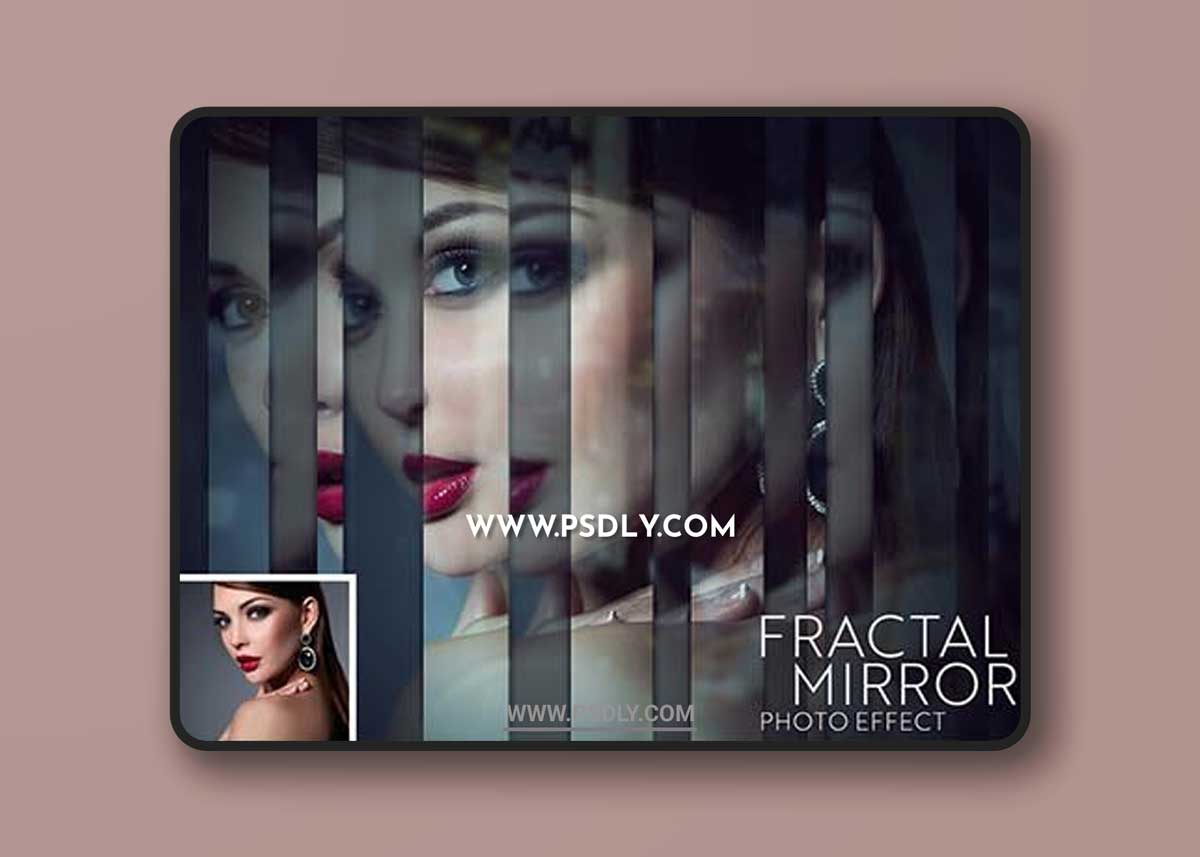 Fractal Mirror Photo Effect Mockup 462311116