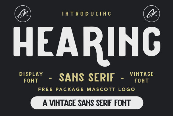 Hearing - Vintage Sans Serif Font