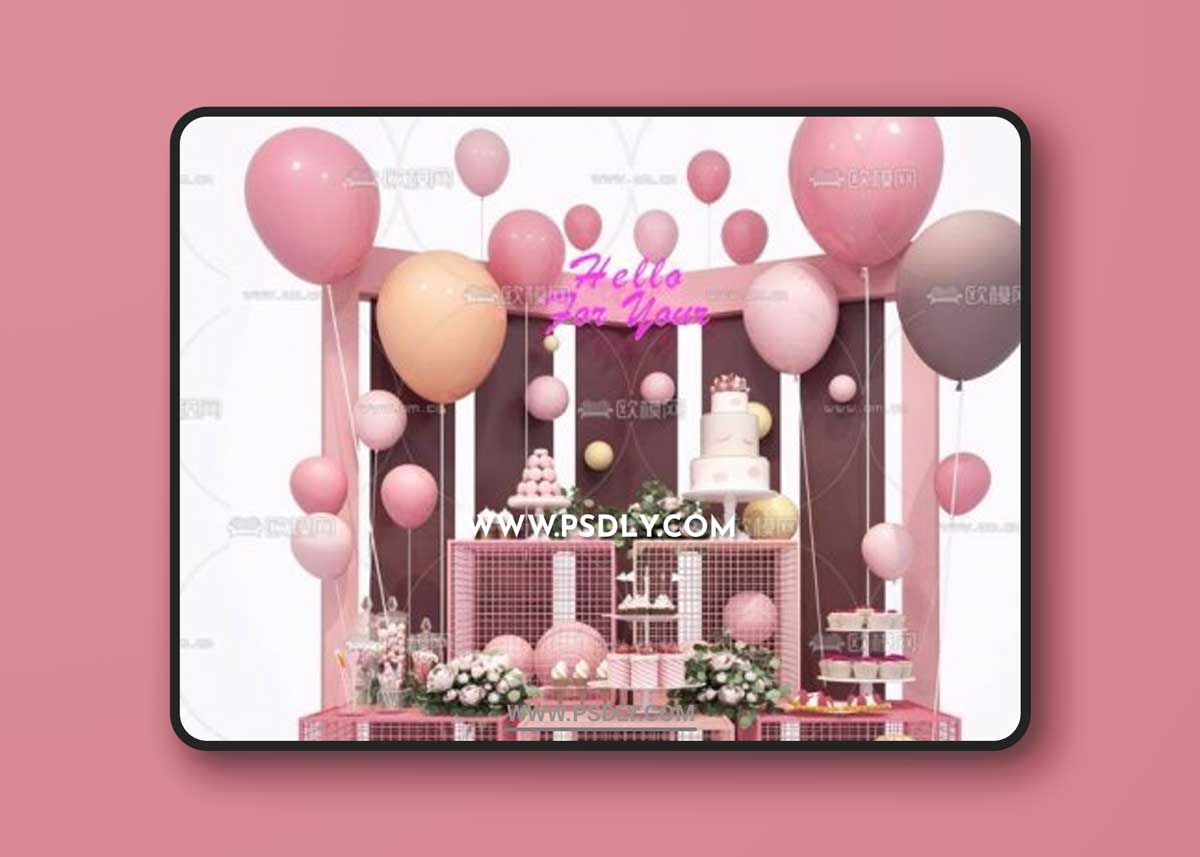 Holiday balloons scene 13