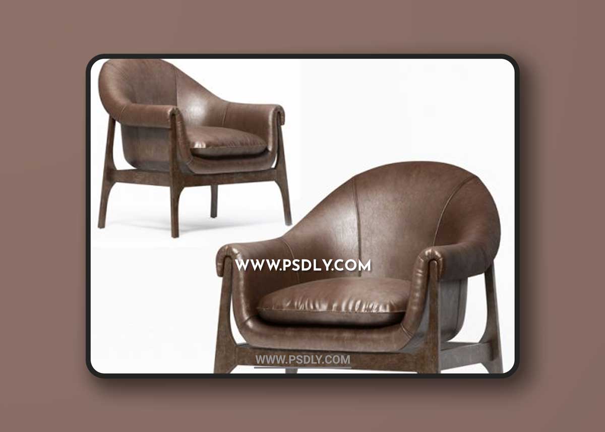 INDIO WOOD ACCENT CHAIR IN HAZE 3D Models
