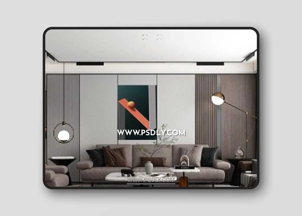 Interior Living Room 02 by Huy Hieu Lee 3D Models