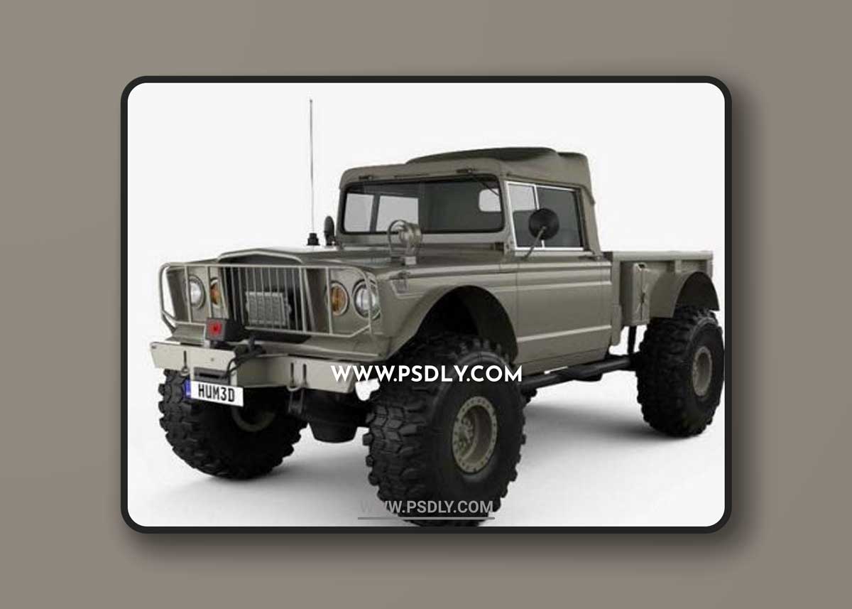 Jeep Kaiser M715 Olive Drab Ogre 1967 3D Models
