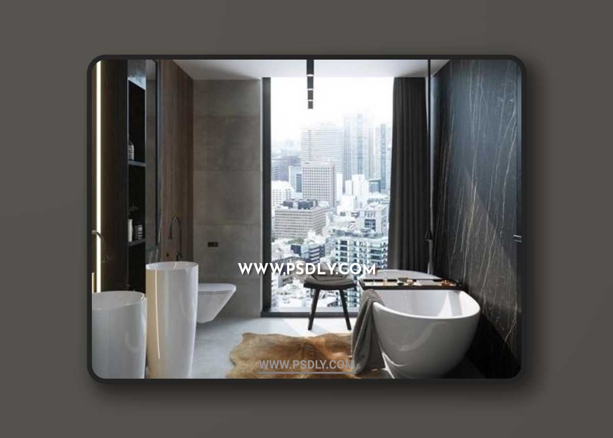 Living Room Interior 3D Scene-1 for Cinema 4D and Octane Render