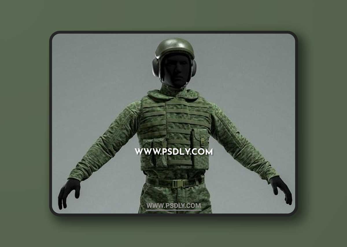 Military uniform 3D Models