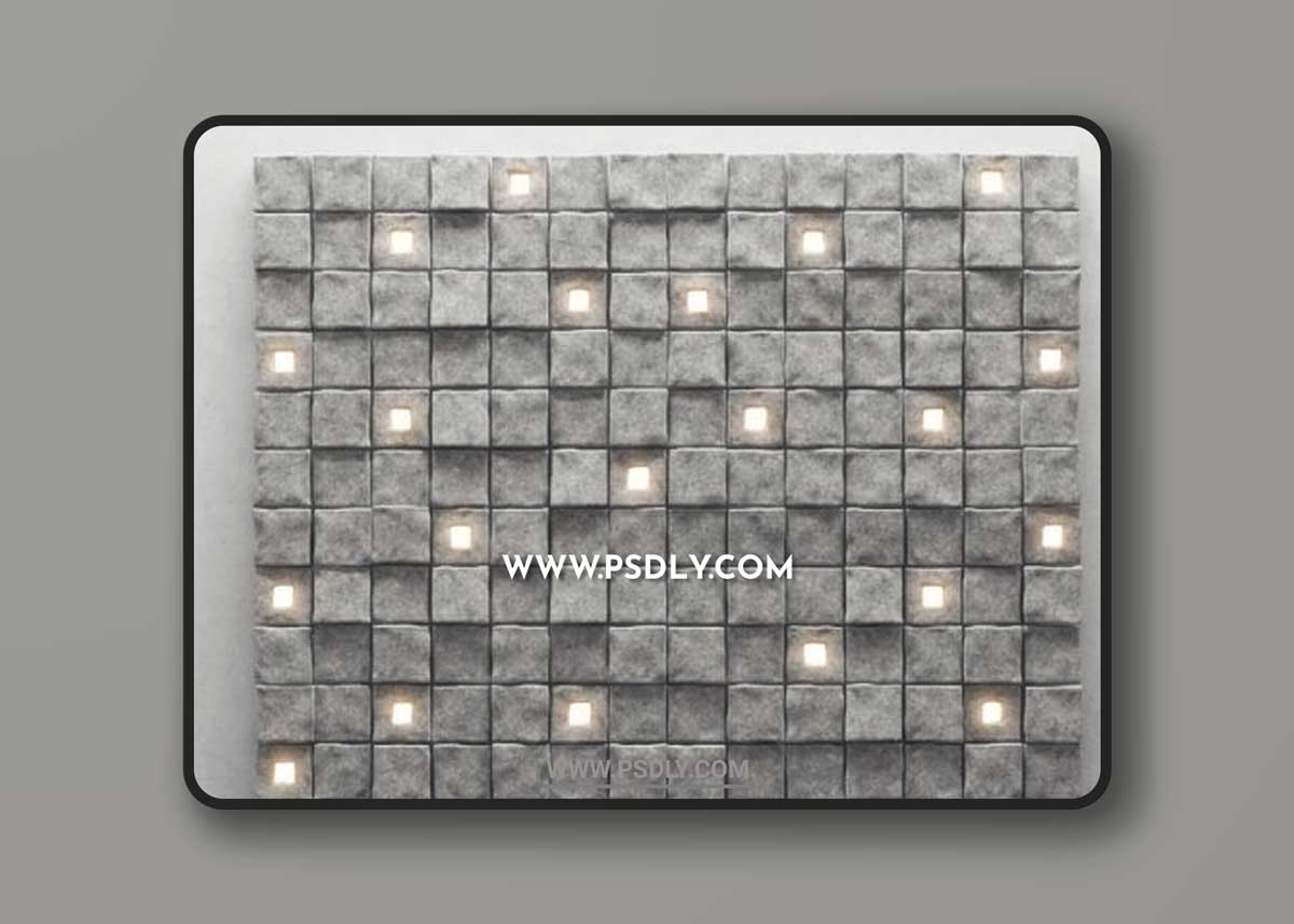 Panel stone cube 3D Models