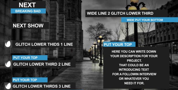 Videohive Glitch Lower Third 9334205