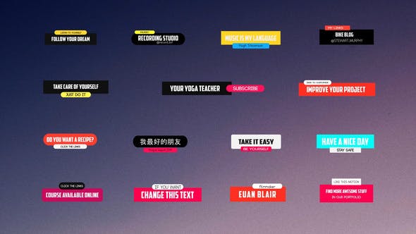 Videohive Dynamic Lower Third Pack || After Effects 34445083