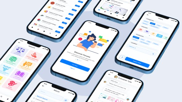 Videohive App Promo Phone 13 Blue 34161793