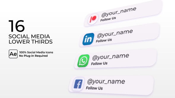 Videohive Social Media Lower Thirds 33137177