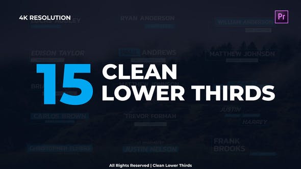 Videohive Clean Lower Thirds 29953354