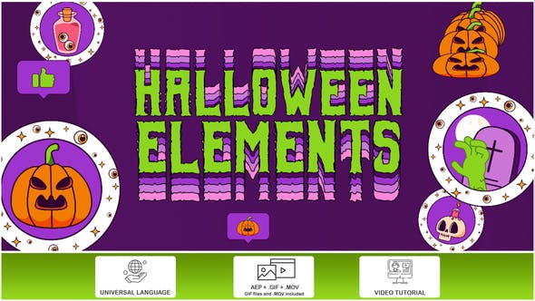 Videohive Halloween Elements 34031026