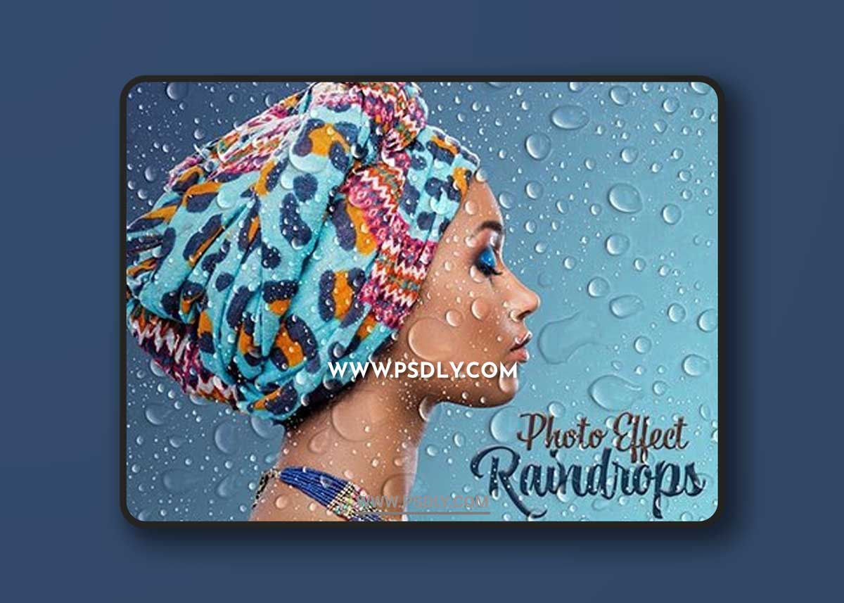 Raindrops Photo Effect Mockup 462310920