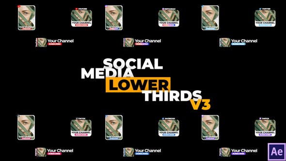 Videohive Social Media Lower Thirds v3 34229102