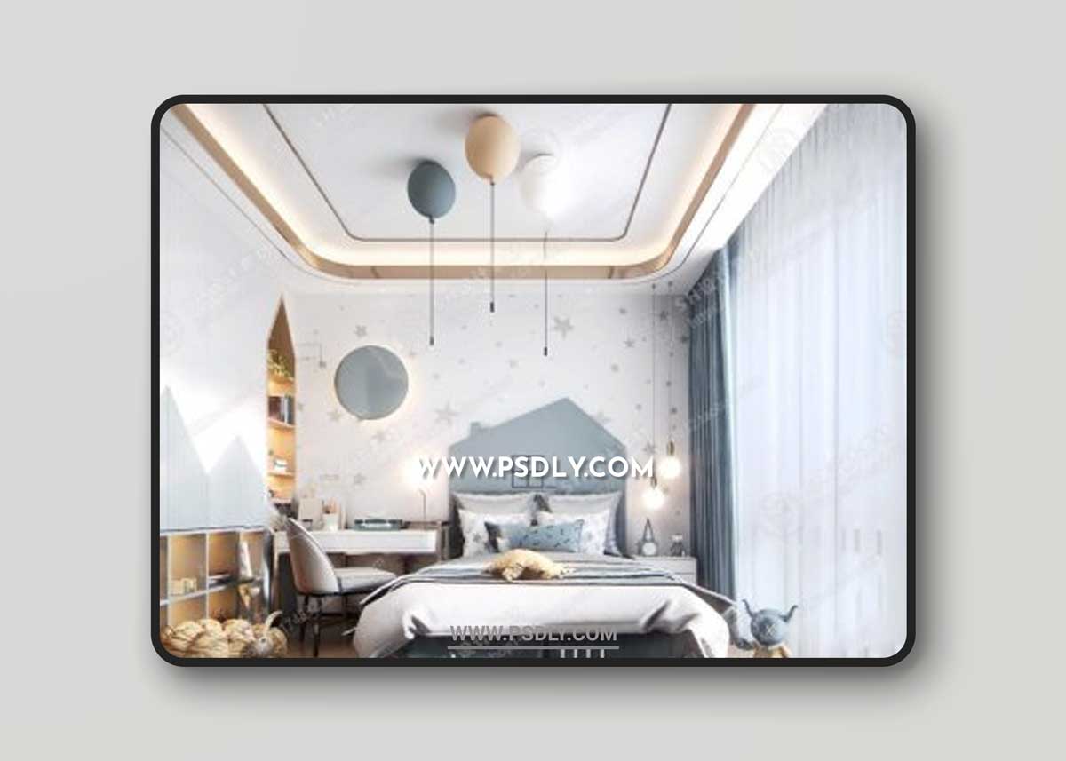 Sketchup Children Room Interior 02