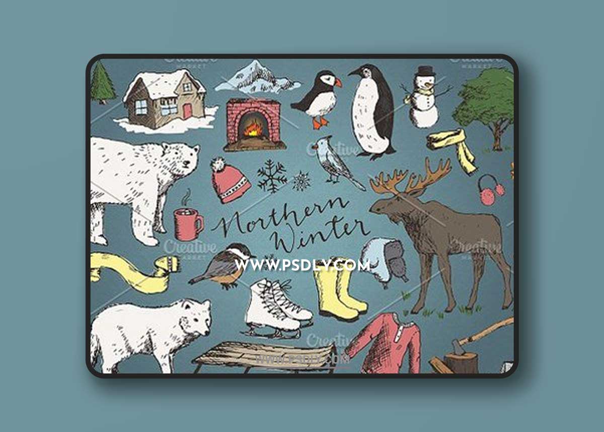 Snowy Winter Illustrations/Clipart