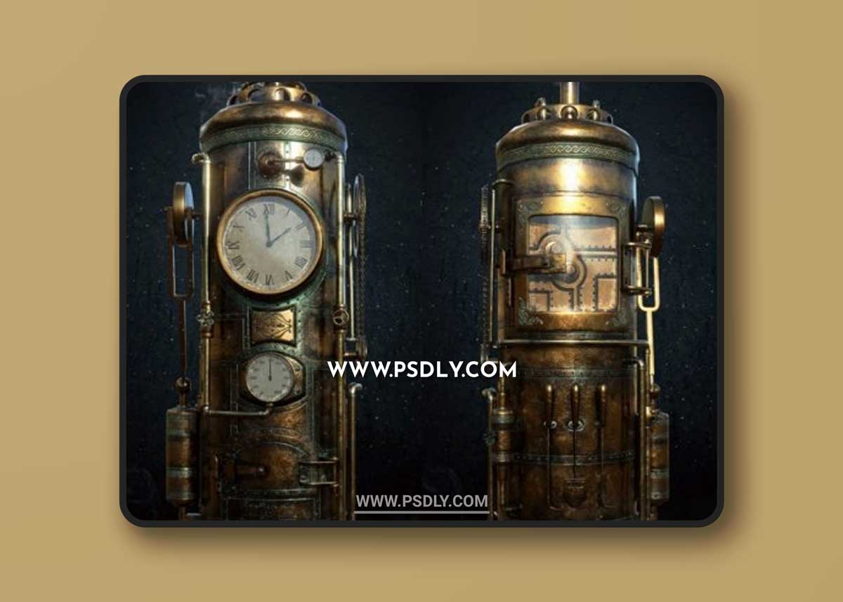 Steampunk Clock 3D Models