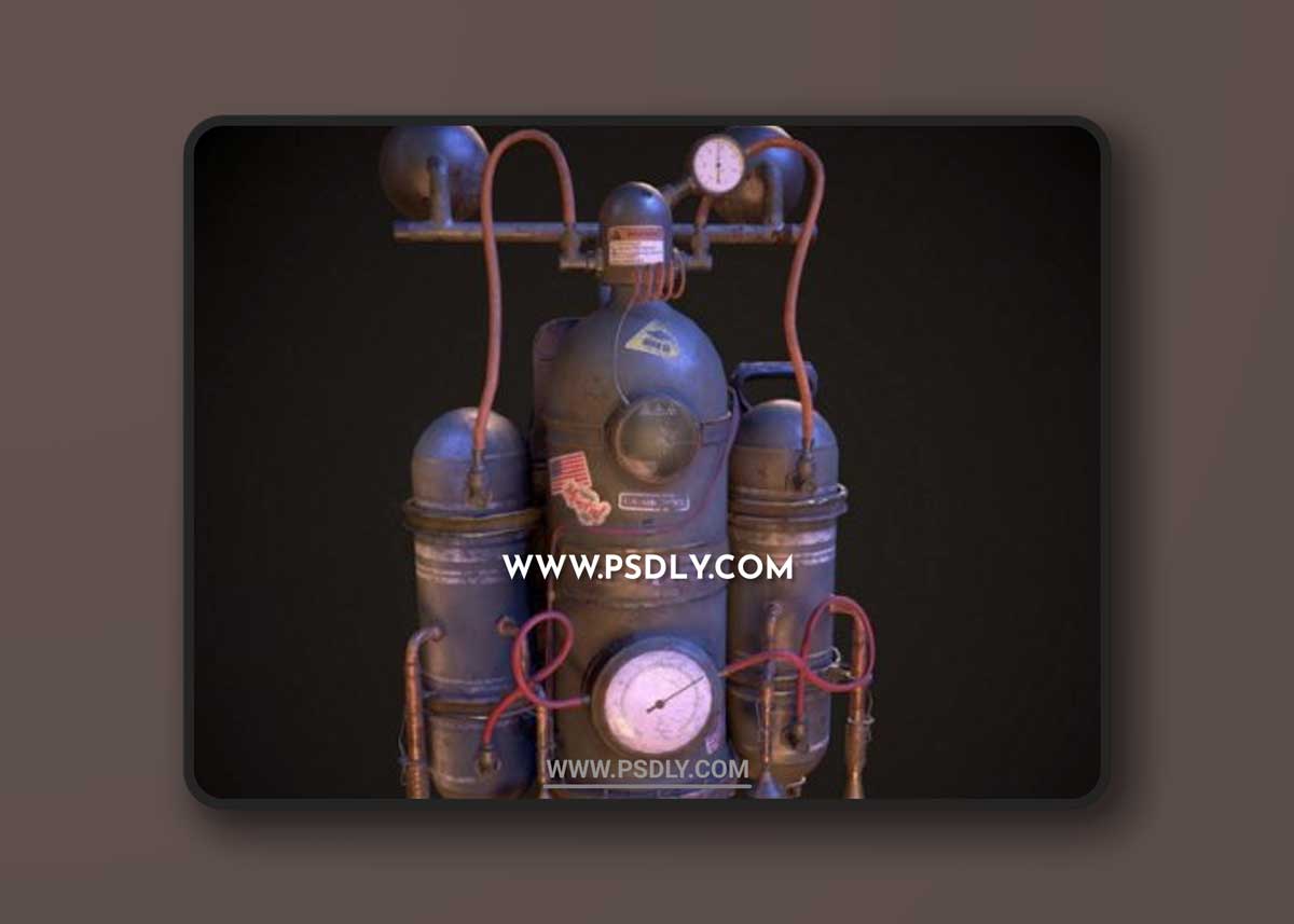 Steampunk Military Jetpack 3D Models
