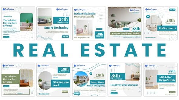Videohive Real Estate Social Media Post Pack 34056388