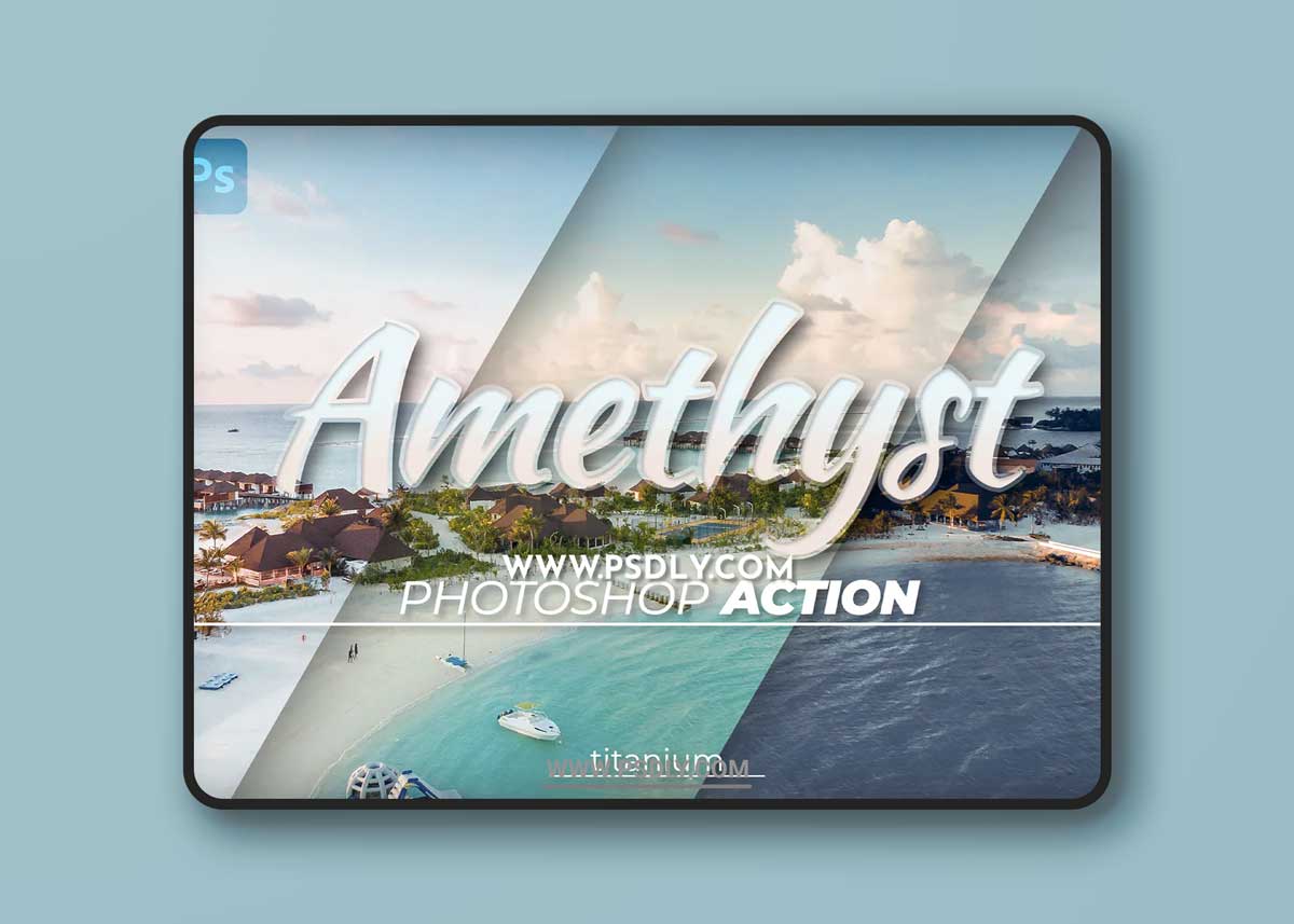 Titanium Amethyst Coloring Photoshop Action