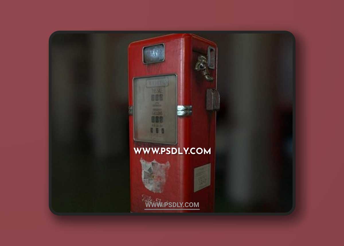 Vintage Ethyl Gas Pump 3D Models