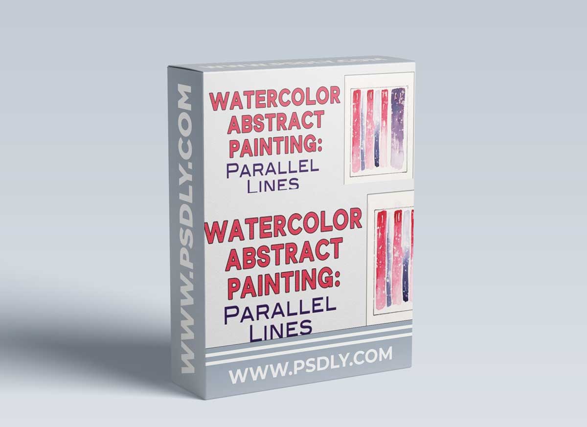 Watercolor Abstract Art: Parallel Lines