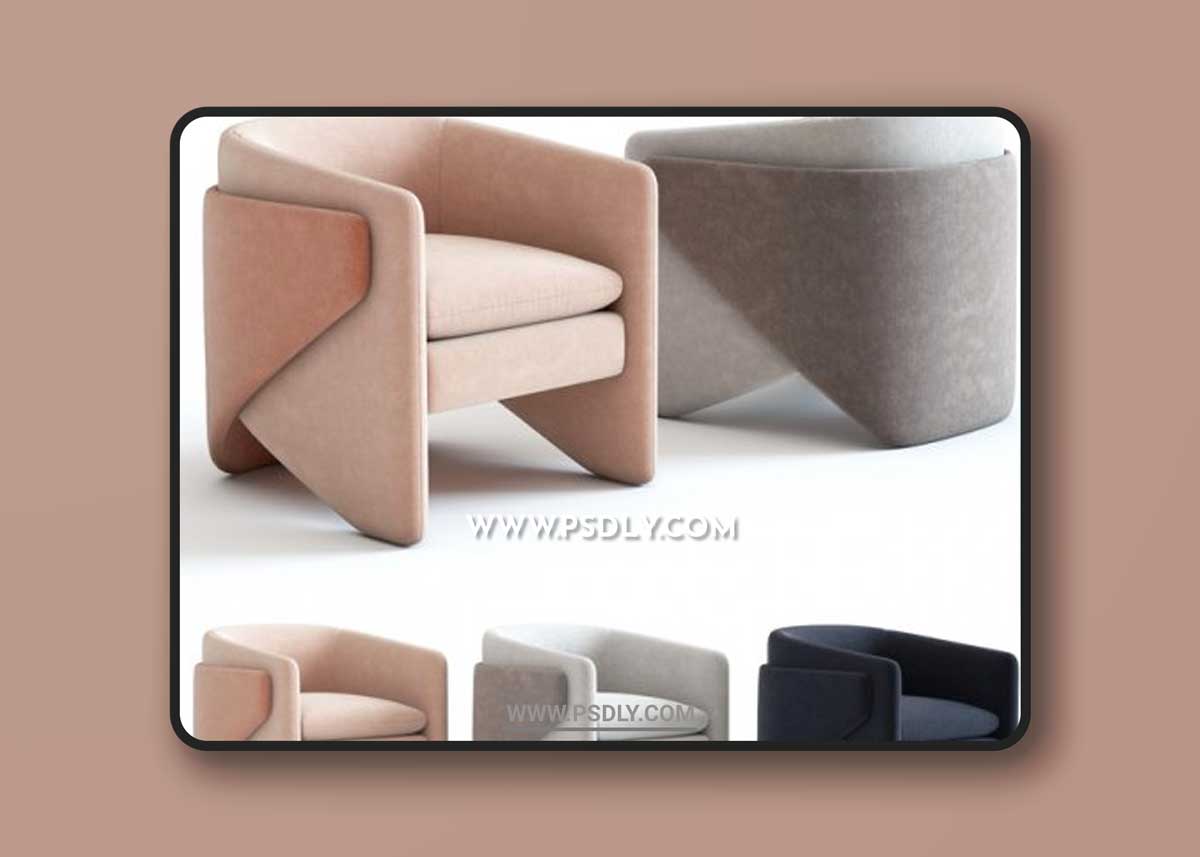 West Elm Thea Chair 3D Models