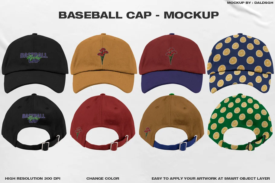 CreativeMarket - Baseball Cap - Mockup 6491519
