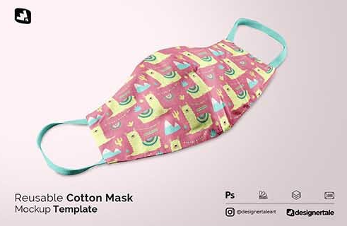 CreativeMarket - Reusable Cotton Mask Mockup 5360750