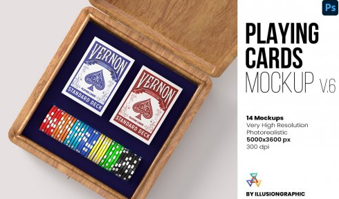 CreativeMarket - Playing Cards Mockup v.6 - 14 views 6180962
