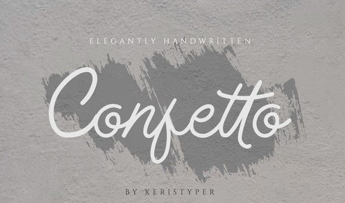 Confetto Monoline Elegantly Handwritten Font