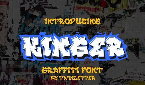 KINGER - Graffiti Display Font