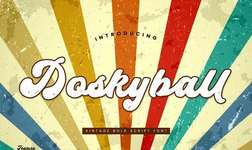 Doskyball Vintage Bold Script Font