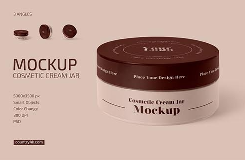 CreativeMarket - Matte Cosmetic Cream Jar Mockup Set 6538473