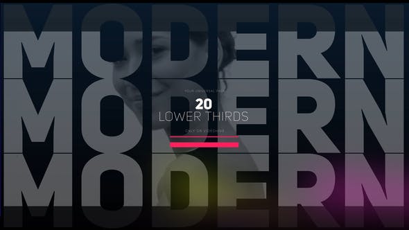 Videohive Modern Minimal Lower Thirds 34028154