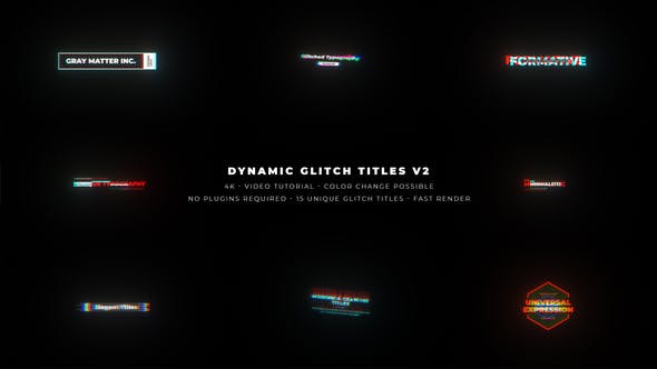 Videohive Dynamic Glitch Titles V2 32615856