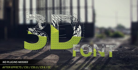 Videohive Modern 3D Typeface Kit 13482699