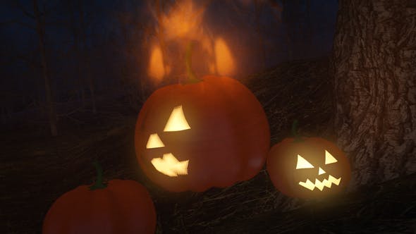 Videohive Halloween Forest Logo 34371942