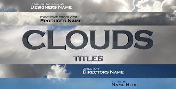 Videohive Clouds Titles Sequence 9561419