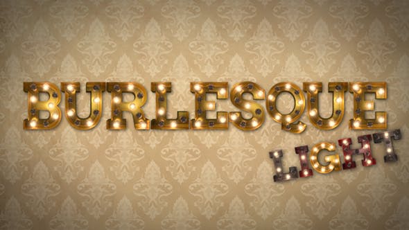 Videohive Burlesque Light Bulb Text Letters HD 20113222