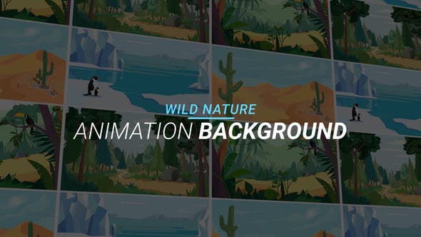 Videohive Wild nature - Animation background 34060998