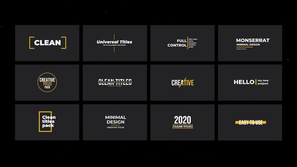 Videohive Clean Titles | After Effects 34659313